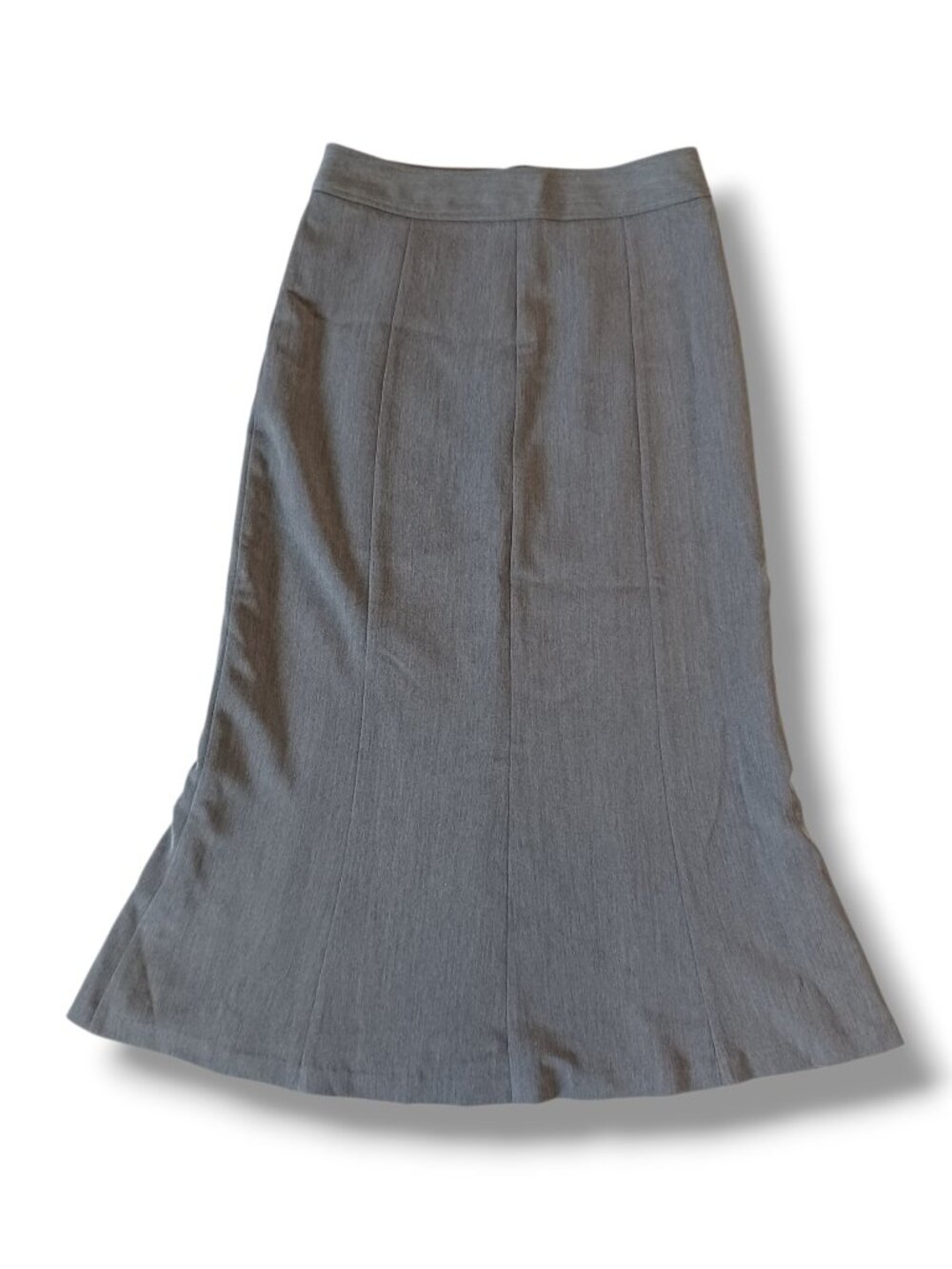 East 5th Womens Skirt Gray Long Maxi Fitted Highrise Trumpet Work Size 4